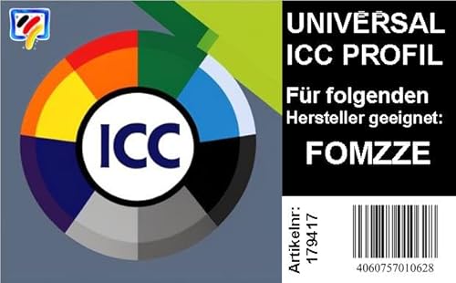 Dr. Inkjet Universal ICC Profil kompatibel zu FOMZZE Sublimationstinten für 4 Farbdrucker von Dr. Inkjet