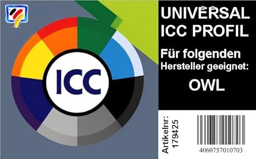Dr. Inkjet Universal ICC Profil kompatibel zu OWL Sublimationstinten für 4 Farbdrucker von Dr. Inkjet