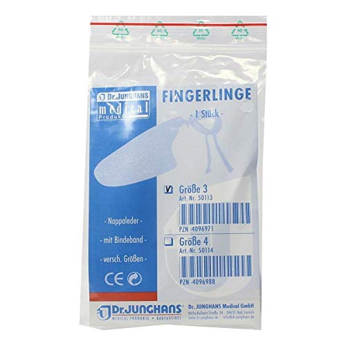 Dr. Junghans Medical FINGERLING Nappaleder Gr.3 m.Bindeband 1 St von Dr. Junghans Medical