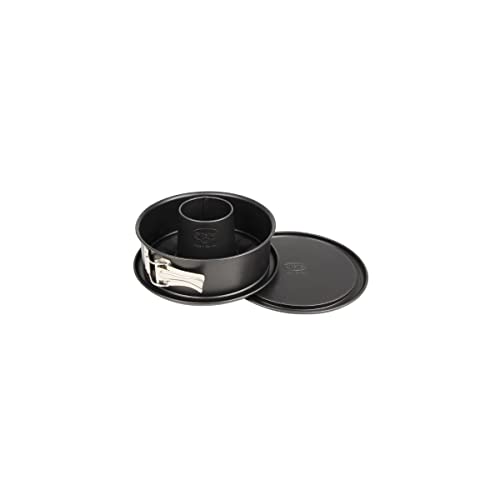 Dr. Oetker Springform mit Flach- und Rohrboden Ø 18 cm, Kuchenform aus Stahl mit Antihaftbeschichtung, Backform aus veredeltem Schwarzblech, Menge: 1 Stück von Dr. Oetker