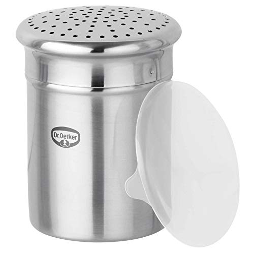 Dr. Oetker Zuckerstreuer grob, Küchenhelfer aus hochwertigem Edelstahl, zum dekorativen und schnellen Bestäuben, großes Füllvolumen, inklusive Schutzdeckel, (Farbe: silber), Menge: 1 Stück Dr. Oetker Zuckerstreuer grob, Küchenhelfer aus hochwertigem Edelstahl, zum dekorativen und schnellen Bestäuben, großes Füllvolumen, inklusive Schutzdeckel, (Farbe: silber), Menge: 1 Stück von Dr. Oetker