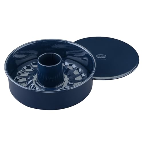 Dr. Oetker Garantieform Ø 26 cm Back-Liebe Emaille mit Flachboden und Rohrboden – Runde Ring-Backform mit schnitt- & kratzfestem Emaille-Boden – 26er Kuchenbackform für Kuchen und Torten von Dr. Oetker