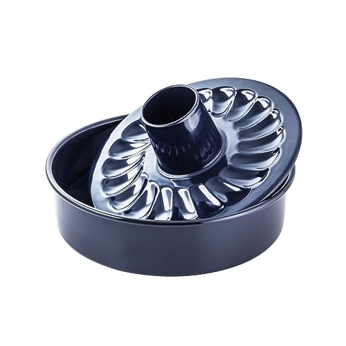 Dr. Oetker Garantieform Ø 28 cm Back-Liebe Emaille mit Flachboden und Rohrboden – Runde Ring-Backform mit schnitt- & kratzfestem Emaille-Boden – 28er Kuchenbackform für Kuchen und Torten von Dr. Oetker