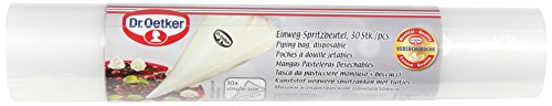 Dr. Oetker Einweg-Spritzbeutel Nachfüllpack, Spritztüten zum Verzieren, Backzubehör zum Dekorieren (Farbe: transparent/weiß), Menge: 1 Stück Dr. Oetker Einweg-Spritzbeutel Nachfüllpack, Spritztüten zum Verzieren, Backzubehör zum Dekorieren (Farbe: transparent/weiß), Menge: 1 Stück von Dr. Oetker