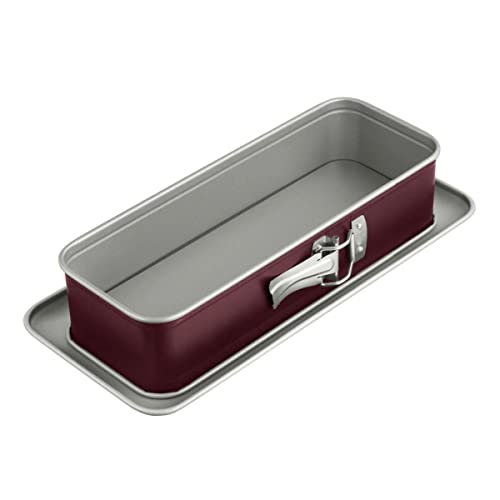 Dr. Oetker Königskuchen-Springform 30x12 cm Back-Liebe Bicolor – Mit Auslaufschutz für perfekte Rührkuchen, Grau/Rot, Dunkelviolett von Dr. Oetker