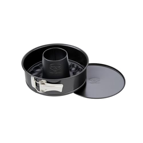 Dr. Oetker Springform mit Flach- und Rohrboden Ø 20 cm, Kuchenform mit Flachboden, runde Backform aus Stahl mit Antihaftbeschichtung (Farbe: schwarz), Menge: 1 Stück Dr. Oetker Springform mit Flach- und Rohrboden Ø 20 cm, Kuchenform mit Flachboden, runde Backform aus Stahl mit Antihaftbeschichtung (Farbe: schwarz), Menge: 1 Stück von Dr. Oetker