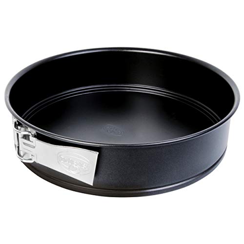 Dr. Oetker Springform Ø 24 cm, Kuchenform mit Flachboden, runde Backform aus Stahl mit Antihaftbeschichtung (Farbe: schwarz), Menge: 1 Stück von Dr. Oetker