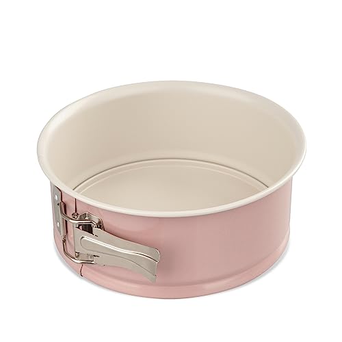 Dr. Oetker Springform Ø 18 cm mit Flachboden, Backform mit extra hohem Rand aus der Serie Modern Baking - Retro Design, runde Kuchenform mit Premium-Antihaftbeschichtung, Rosa/Creme Dr. Oetker Springform Ø 18 cm mit Flachboden, Backform mit extra hohem Rand aus der Serie Modern Baking - Retro Design, runde Kuchenform mit Premium-Antihaftbeschichtung, Rosa/Creme von Dr. Oetker