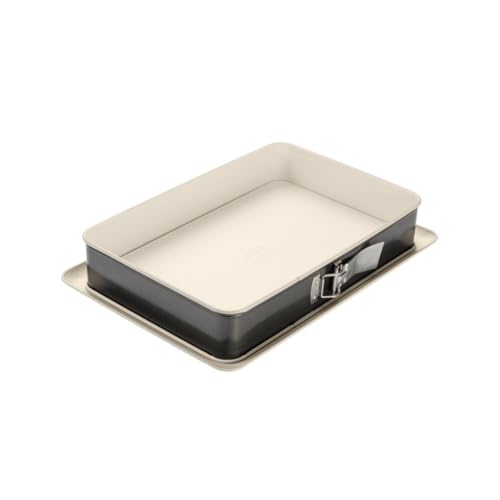 Dr. Oetker Rechteck-Springform 38 cm, Kuchenform mit Auslaufschutz, eckige Backform aus Stahl mit keramisch verstärkter Antihaft-Beschichtung (Farbe: creme/anthrazit), Menge: 1 Stück Dr. Oetker Rechteck-Springform 38 cm, Kuchenform mit Auslaufschutz, eckige Backform aus Stahl mit keramisch verstärkter Antihaft-Beschichtung (Farbe: creme/anthrazit), Menge: 1 Stück von Dr. Oetker