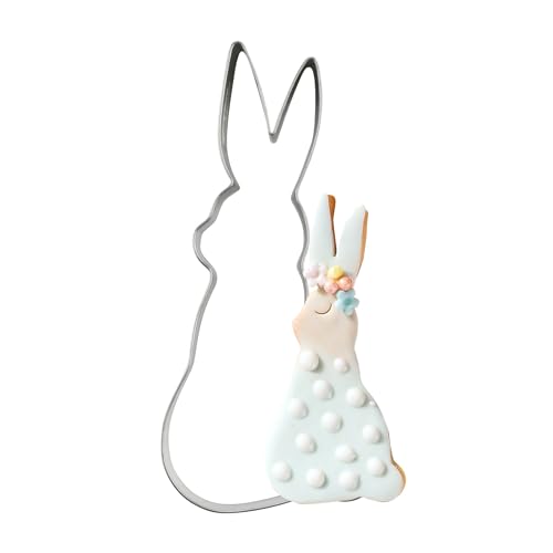 Dr. Oetker Ausstecher Hase – Goldiges Ostern Ausstecher aus Weißblech, verzinnt, 110 X 50 X 25 mm, Designed in Germany, 2 Jahre Garantie – Ideal zum Backen an Ostern von Dr. Oetker