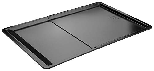 Dr. Oetker Back- und Plätzchenblech verstellbar 37-52 cm TRADITION, Herdbackblech mit Antihaftbeschichtung, rechtechiges Kuchenblech mit ausgezeichneter Wärmeleitung (Farbe: Schwarz), Menge: 1 Stück von Dr. Oetker
