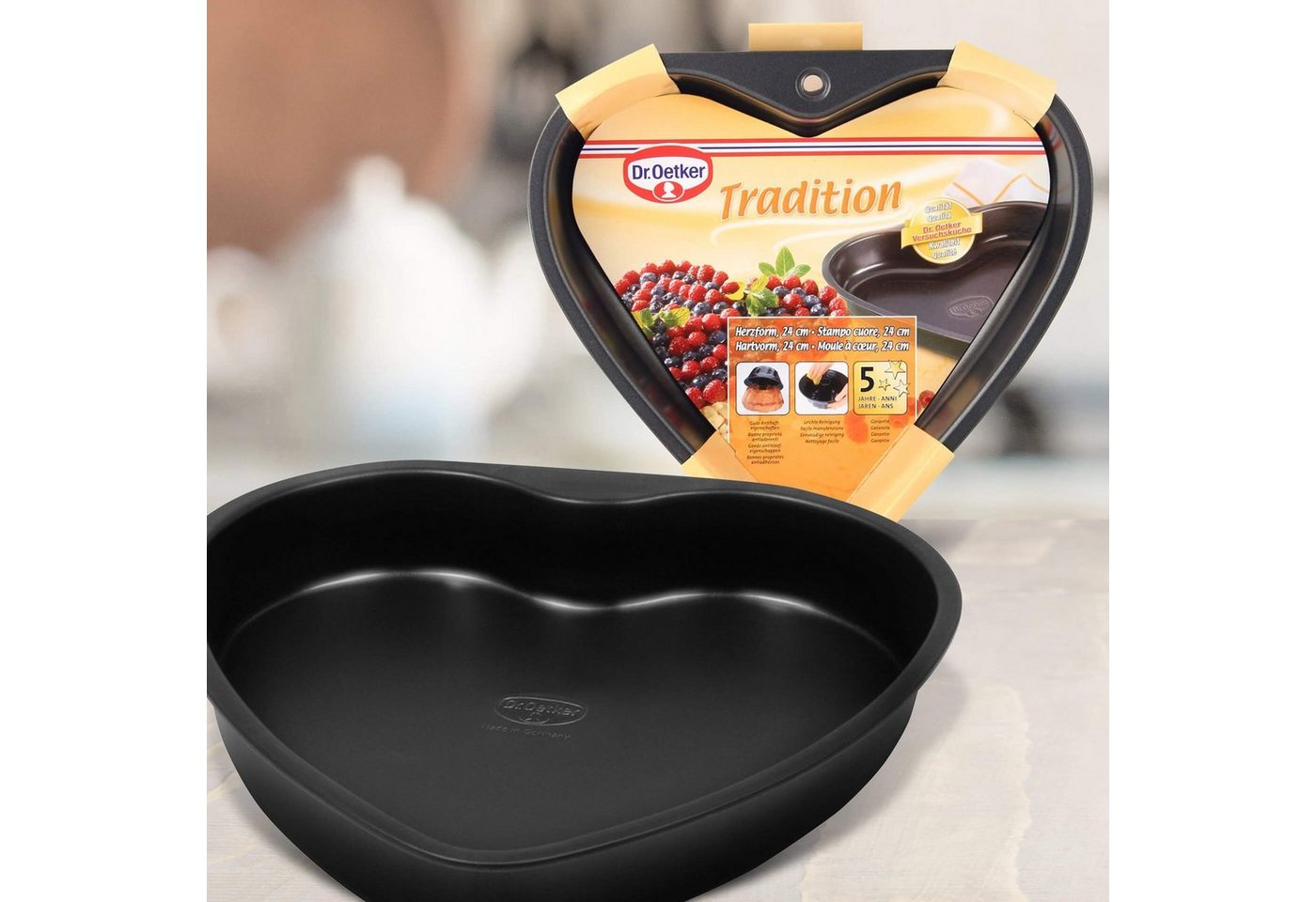 Dr. Oetker Backform Dr. Oetker, Herzbackform Tradition 24 cm, (1-tlg) von Dr. Oetker