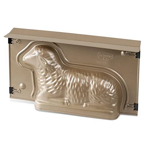 Dr. Oetker Backform Lamm zu Ostern – 900 ml Füllvolumen – 3D Kuchenform in Gold mit Antihaftbeschichtung und Osterlamm als Motiv zum backen – Leckere Deko in Osterlammform Dr. Oetker Backform Lamm zu Ostern – 900 ml Füllvolumen – 3D Kuchenform in Gold mit Antihaftbeschichtung und Osterlamm als Motiv zum backen – Leckere Deko in Osterlammform von Dr. Oetker