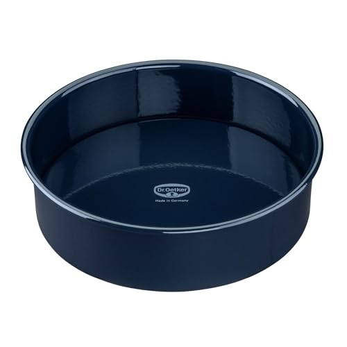 Dr. Oetker Backform Ø 26 cm Back-Liebe Emaille mit Hebeboden – Runde Kuchenform mit schnitt- & kratzfestem Emaille-Boden – 26er Kuchenbackform mit hohem Rand für Kuchen und Torten von Dr. Oetker