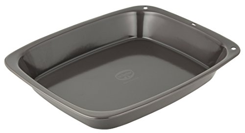 Dr. Oetker Brat- und Auflaufform 33,5 x 28 cm BACK SPASS, Gratinform für Lasagne und leckere Aufläufe mit Emaille-Beschichtung, Bräter aus Stahlblech (Farbe: Grau-Blau), Menge: 1 Stück von Dr. Oetker