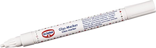 Dr. Oetker Glasmarker, Kunststoff, weiß/rot, 13 x 1,2 x 1,2 cm von Dr. Oetker