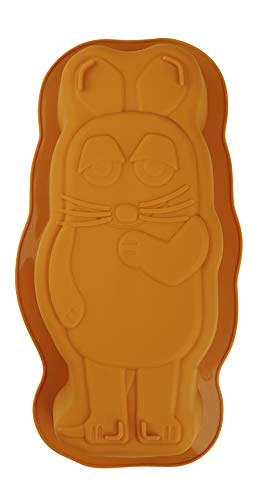Dr. Oetker "Maus Silikon-Motivbackform DieMaus, geschmacksneutrale Backform, fruchtsäurebeständige Form, hochwertiges Backmuster, langlebige Silikon-Form (Farbe: Maus-Orange) von Dr. Oetker