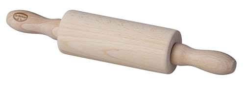 Dr. Oetker Mini-Holzteigrolle für Backbegeisterte – 23 cm, Massives Holz, stabil & langlebig für alle Teigarten, leichte Reinigung, Braun von Dr. Oetker