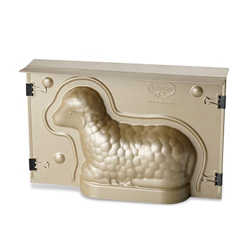 Dr. Oetker Osterlamm Backform zu Ostern – 700 ml Füllvolumen – 3D Kuchenform in Gold mit Antihaftbeschichtung und Lämmchen als Motiv zum backen – Leckere Deko in Osterlammform Dr. Oetker Osterlamm Backform zu Ostern – 700 ml Füllvolumen – 3D Kuchenform in Gold mit Antihaftbeschichtung und Lämmchen als Motiv zum backen – Leckere Deko in Osterlammform von Dr. Oetker