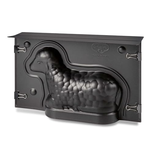 Dr. Oetker Osterlamm Backform zu Ostern – 700 ml Füllvolumen – 3D Kuchenform in Schwarz mit Antihaftbeschichtung und Lämmchen als Motiv zum backen – Leckere Deko in Osterlammform Dr. Oetker Osterlamm Backform zu Ostern – 700 ml Füllvolumen – 3D Kuchenform in Schwarz mit Antihaftbeschichtung und Lämmchen als Motiv zum backen – Leckere Deko in Osterlammform von Dr. Oetker
