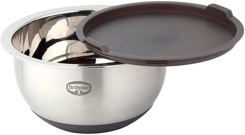Dr. Oetker Rührschüssel Dr. Oetker Rührschüssel Schüssel + Deckel Ø 20cm 3L Edelstahl 4517 von Dr. Oetker
