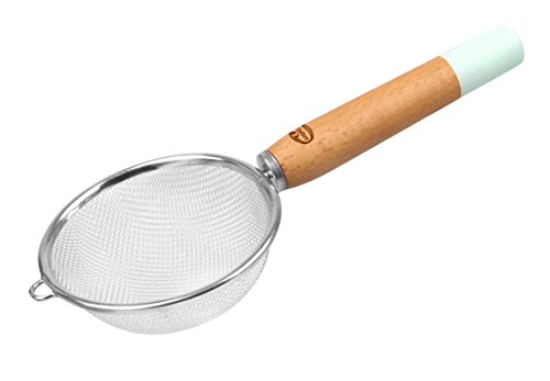 Dr. Oetker Sieb mit Holzgriff Ø 10, Seiher aus der Serie "Modern Baking - Retro Design" (Farbe: Bunt), Menge: 1 Stück von Dr. Oetker