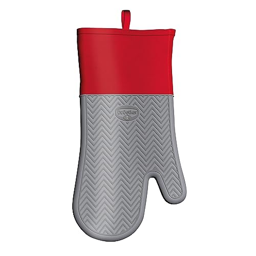 Dr. Oetker Silikon- Back und Ofenhandschuh Flexxibel, Topfhandschuh mit Innenleben aus Baumwolle, Grillhandschuh, Kochhandschuh mit Anti-Rutsch-Grifffläche - hitzebeständig bis 230°C, Menge: 1 Stück von Dr. Oetker
