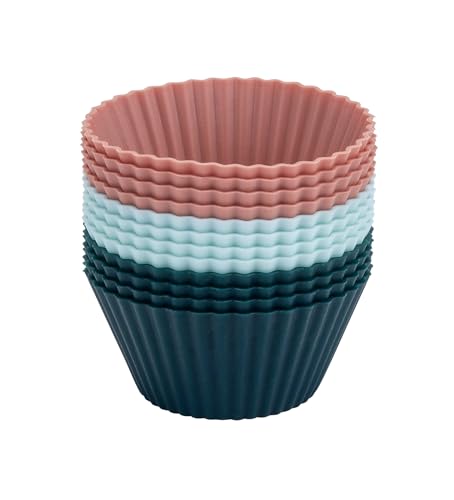 Dr. Oetker Silikon-Muffinförmchen Vintage Oster Manufaktur – 12-teiliges Set in drei Farben, hochwertiges Platinsilikon, Temperaturbeständig Dr. Oetker Silikon-Muffinförmchen Vintage Oster Manufaktur – 12-teiliges Set in drei Farben, hochwertiges Platinsilikon, Temperaturbeständig von Dr. Oetker