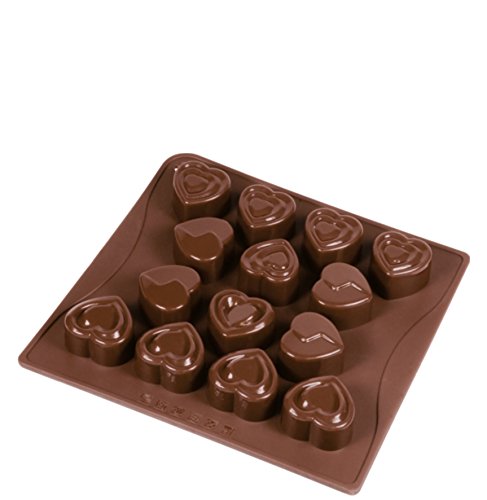Dr. Oetker Silikon-Schokoladenform "Süße Herzen" Silikon Eiswürfelform, Silikonform Pralinen, Schokoladenform Herz, Menge: 1 Stück von Dr. Oetker