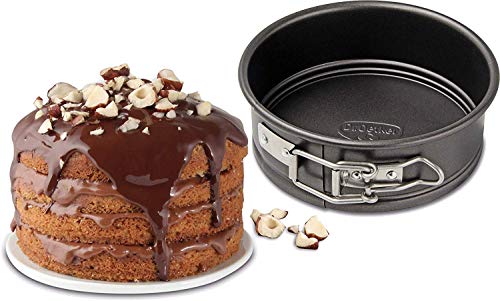 Dr. Oetker Springform Ø 12 cm, kleine Kuchenform mit Flachboden, runde Backform aus Stahl mit Antihaftbeschichtung (Farbe: schwarz), Menge: 1 Stück von Dr. Oetker