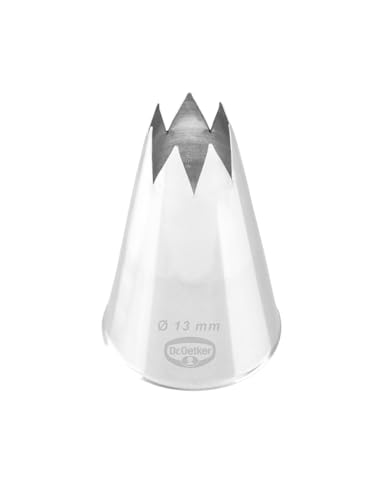 Dr. Oetker Sterntülle 13 mm, Sterntülle aus der Tüllen-Manufaktur, Backzubehör zum Dekorieren (Farbe: silber), Menge: 1 Stück Dr. Oetker Sterntülle 13 mm, Sterntülle aus der Tüllen-Manufaktur, Backzubehör zum Dekorieren (Farbe: silber), Menge: 1 Stück von Dr. Oetker