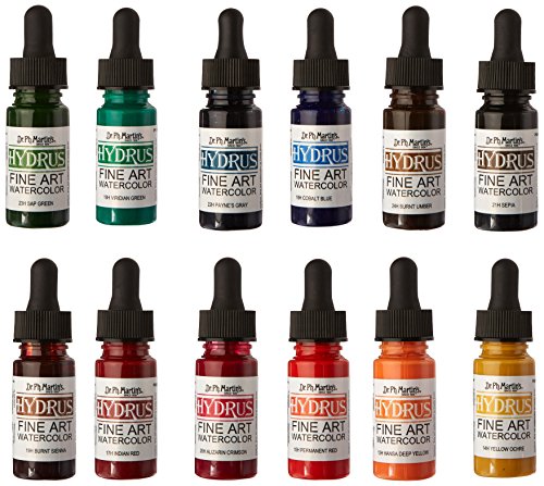 Dr. Ph. Martin's Hydrus Fine Art Watercolor, 0.5 oz, Set of 12 (Set 2) von Dr. Ph. Martin's