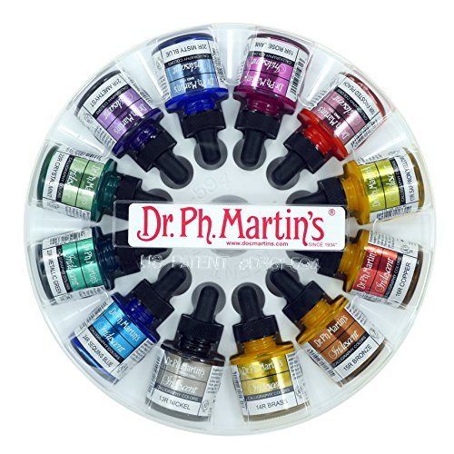 Dr. Ph. Martin's Iridescent Calligraphy Color, 1.0 oz, Set of 12 (Set 2) von Dr. Ph. Martin's