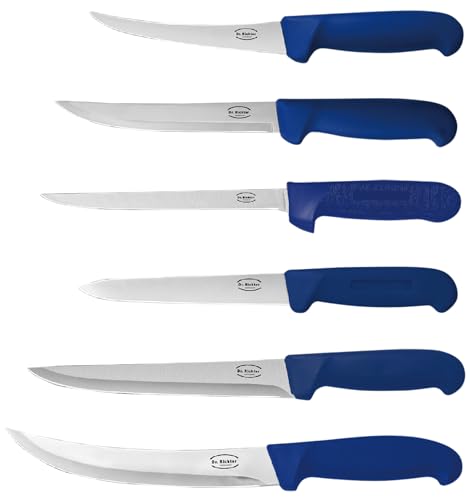 Dr. Richter 6-teiliges Metzgermesser Set Profi | Ausbeinmesser | Blockmesser | Filetiermesser von Dr. Richter