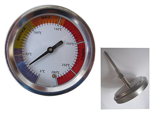 Dr. Richter Grill- und Smokerthermometer - Thermometer - 0 bis 280 °C - Grill Smoker von Dr. Richter