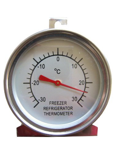 Dr. Richter Kühlschrankthermometer Gefrierschranktherometer -30°C Thermometer Kühlschrank Gefrierschrank Edelstahl von Dr. Richter