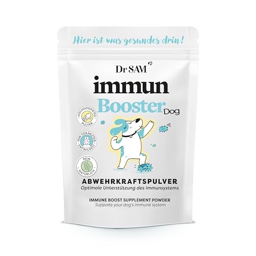 Dr. Sam Premium Immunsystem Pulver für Hunde - Immunbooster der pflanzliche Gesundheitshelfer zur Stärkung der Abwehrkraft - Wirkt unterstützend bei Krankheit - Immune Powder Dog - hochdosiert - 90g von Dr. Sam