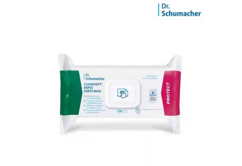 Dr. Schumacher Alkoholfreie Desinfektionstücher für Oberflächen 100 Tücher Oberflächen-Desinfektionsmittel (1-St) von Dr. Schumacher