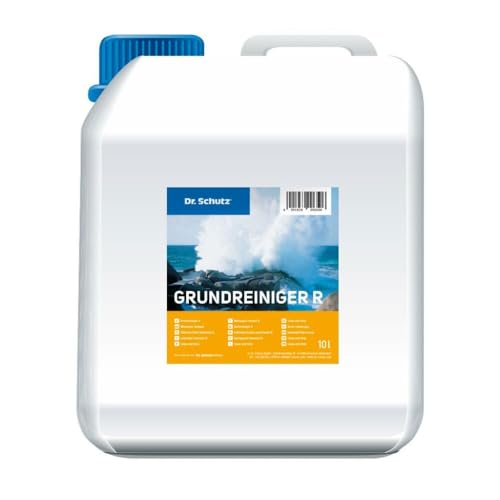 Dr. Schutz Grundreiniger R 10 L für elastische Bodenbeläge | Bodenreiniger für Vinyl, PVC, CV, Linoleum, Naturstein, Kunststein, Kautschuk | Kunststoffreiniger, WPC-Reiniger, Fliesenreiniger von Dr. Schutz