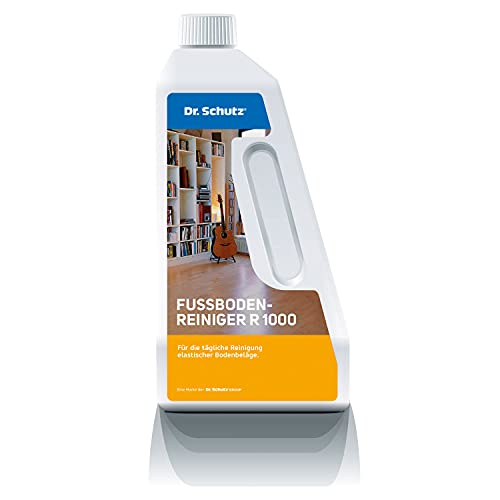 Dr. Schutz Fußbodenreiniger R 1000 750 ml | streifenfreie Reinigung für PVC, CV, Linoleum, Kautschuk, Stein, Designboden und Parkett | Boden Reinigungsmittel | Bodenreiniger | Vinyl Bodenreiniger von Dr. Schutz