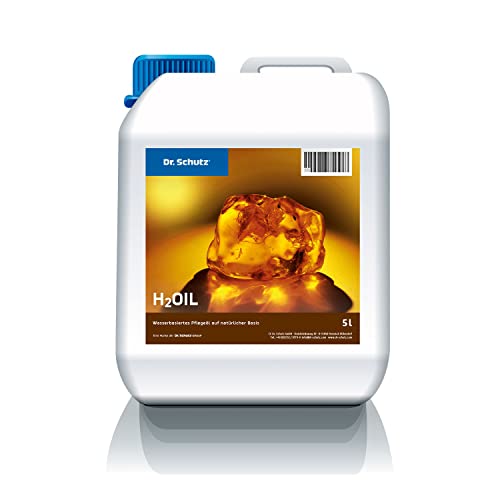 Dr. Schutz H2Oil Parkett Öl wasserbasiert 5 L | seidenmatte Optik | Auffrischung aller geölten Holzböden und Parkett, Korkboden | optimaler Schutz | Parkettpflege Parkett Öl von Dr. Schutz