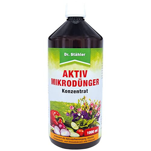 Dr. Stähler Aktiv Mikrodünger Konzentrat Universal Dünger Gartendünger 1000 ml für Rasen, Gemüse und Zierpflanzen von Dr. Stähler