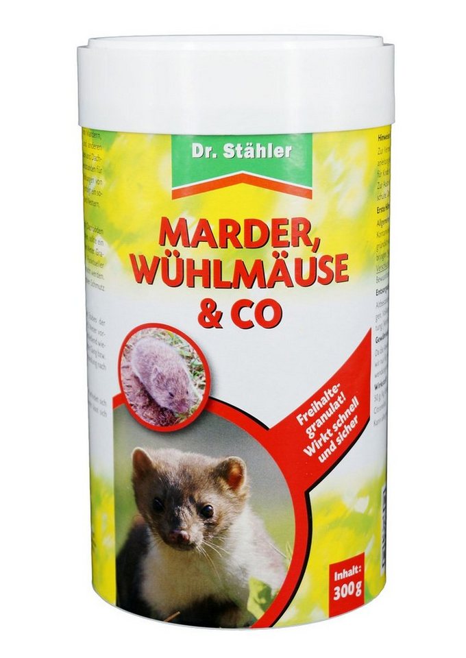 Dr. Stähler Gift-Wühlmausköder 300g Marder, Wühlmäuse & Co Granulat zur Abwehr, 300 g von Dr. Stähler