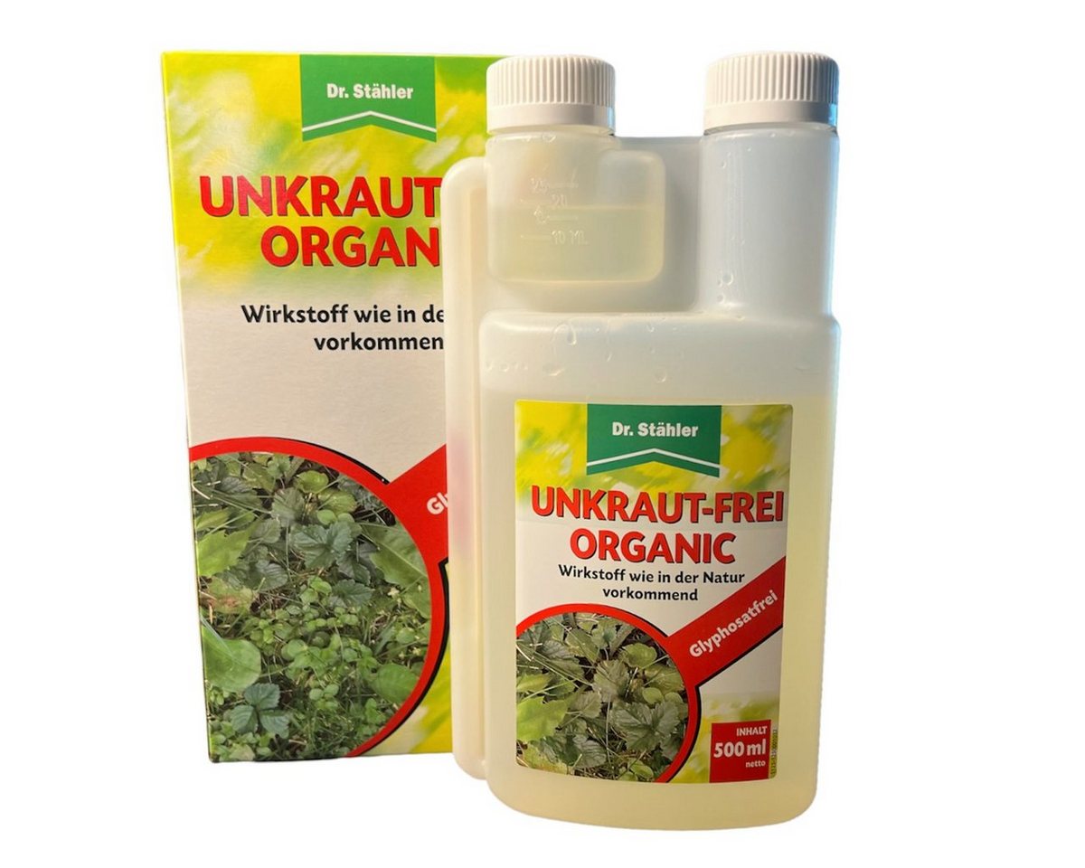 Dr. Stähler Unkrautbekämpfungsmittel 500 ml Unkraut-Frei ORGANIC glyphosatfrei Unkraut EX Totalherbizid, 500 ml von Dr. Stähler