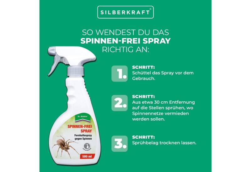 Dr. Stähler Vergrämungsmittel Dr. Stähler Anti Spinnenspray - Spinnenabwehr - Sofort- & Langzeitwirk, 200 ml, 4-St., vertreibt Spinnen, ideal für Wohnung, Haus, Auto, Repellent von Dr. Stähler