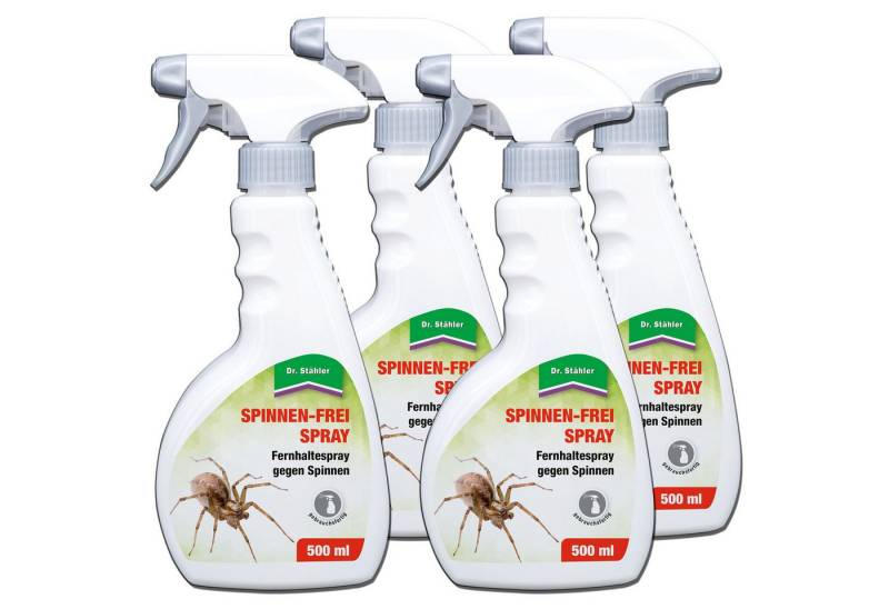 Dr. Stähler Vergrämungsmittel Dr. Stähler Anti Spinnenspray - Spinnenabwehr - Sofort- & Langzeitwirk, 500 ml, 4-St., vertreibt Spinnen, ideal für Wohnung, Haus, Auto, Repellent von Dr. Stähler