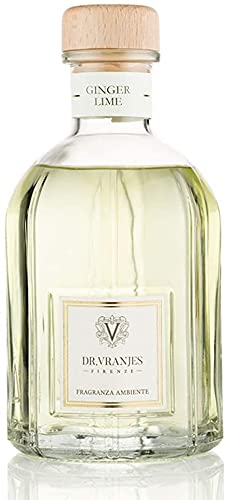 Dr. Vranjes - Ginger Lime 1250 ml Diffuser + Doppelback weiße Stäbchen (3 Stück) - Luxus-Raumduft, Made in Italy von Dr. Vranjes
