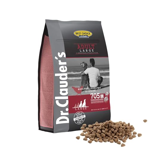 DR.CLAUDER’S - Best Choice Adult Large | Trockenfutter für große, ausgewachsene Hunde zur Unterstützung von Knochen und Gelenken. Weizenfreies Alleinfutter im Beutel | 4kg Geflügel von Dr. Clauder's