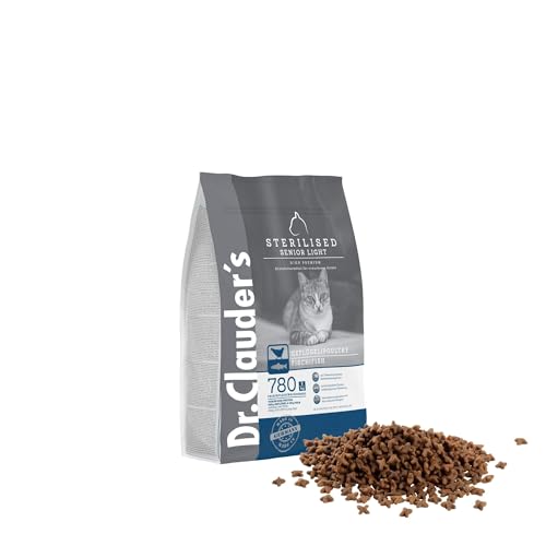 DR.CLAUDER'S - High Premium Sterilised/Senior/Light | Trockenfutter für sterilisierte, ältere oder übergewichtige Katzen. Weizenfreies Alleinfutter im Beutel | 400g Geflügel&Fisch von Dr. Clauder's