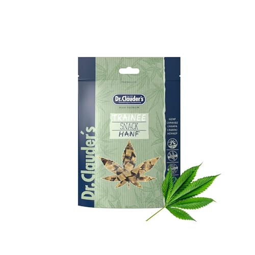 DR.CLAUDER'S - Trainee Snack Hanf | Ballastoffreiche Hanf Snacks mit Omega-3- und Omega-6, Vitaminen und Spurenelementen für Hunde und Katzen. Getreidefreie Leckerlis im Frischebeutel | 80g von Dr. Clauder's